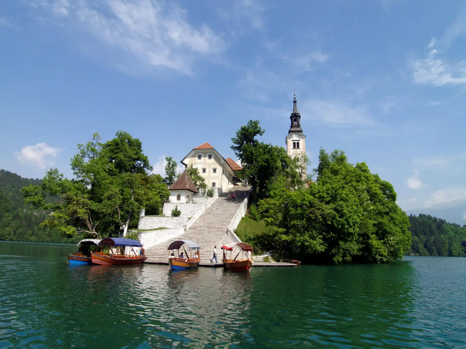 The island on Lake Bled with the church