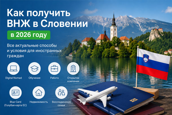 Как получить ВНЖ в Словении в 2026 году — основные способы переезда: Digital Nomad, обучение, работа, бизнес и Blue Card